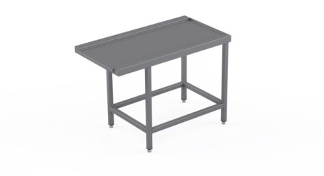 Tørrebord med bakkebane  krog til opvaskemaskine, med plastikhylde - DaytonDimensioner: 1300x700x900 mm