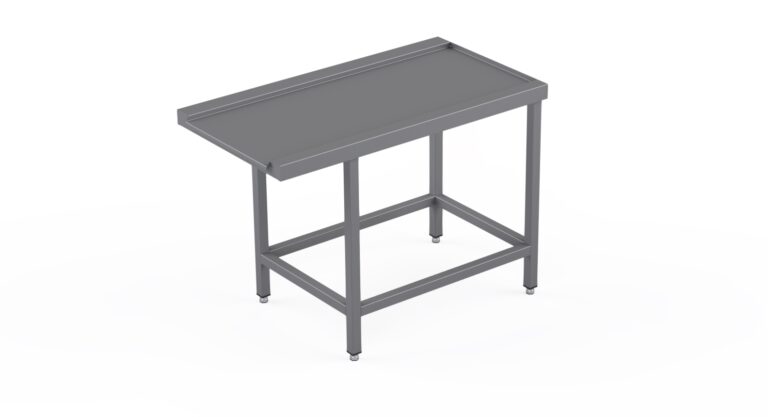 Tørrebord med bakkebane  krog til opvaskemaskine, med plastikhylde - DaytonDimensioner: 1300x700x900 mm