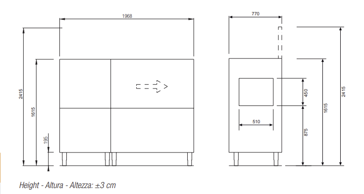 Tunnelopvaskemaskine BASIC m/ forskyllesektion, uden tørresektion (ekstraudstyr) Tunnelopvaskemaskine BASIC m/ forskyllesektion, uden tørresektion (ekstraudstyr)